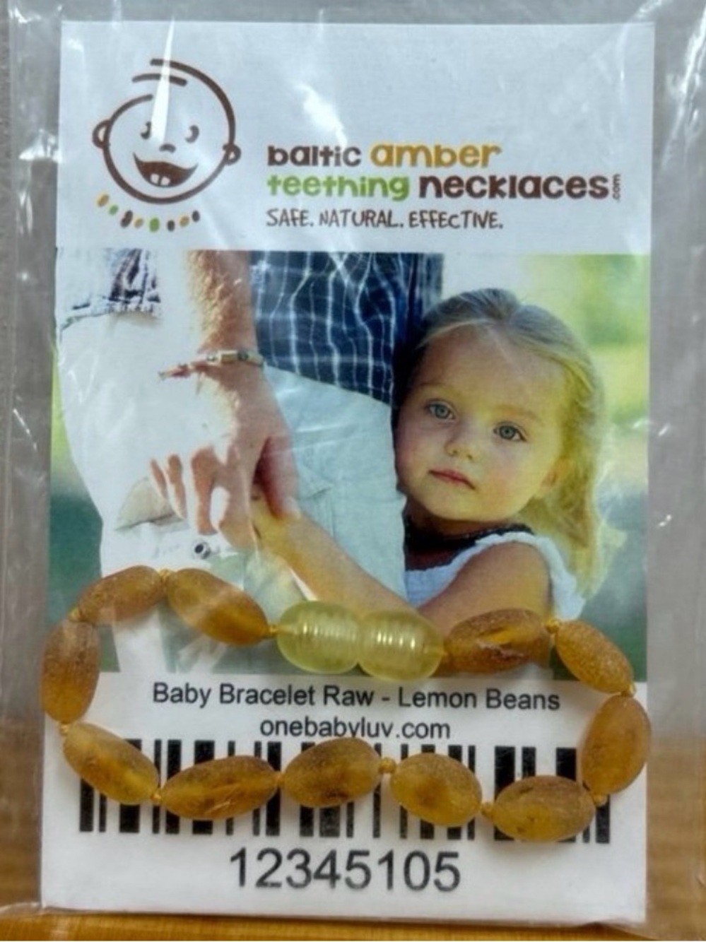 NEW Baltic amber teething Bracelet - Lemon Beads Safe ~ Natural ~ Effective